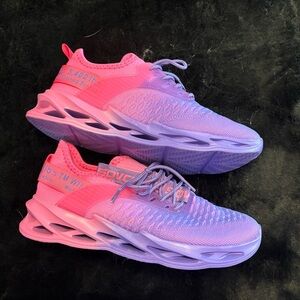 Pink and Purple Athletic Sneakers